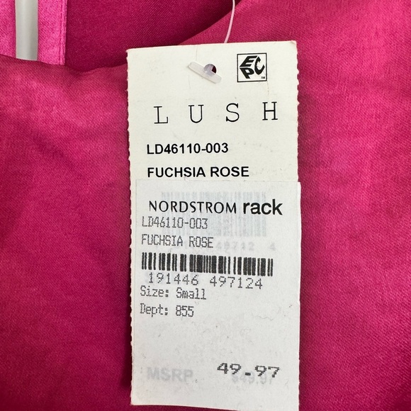 Lush Sleeveless Pleated Midi Dress Women’s Size Small Fuchsia‎ Rose NWT - Picture 9 of 9